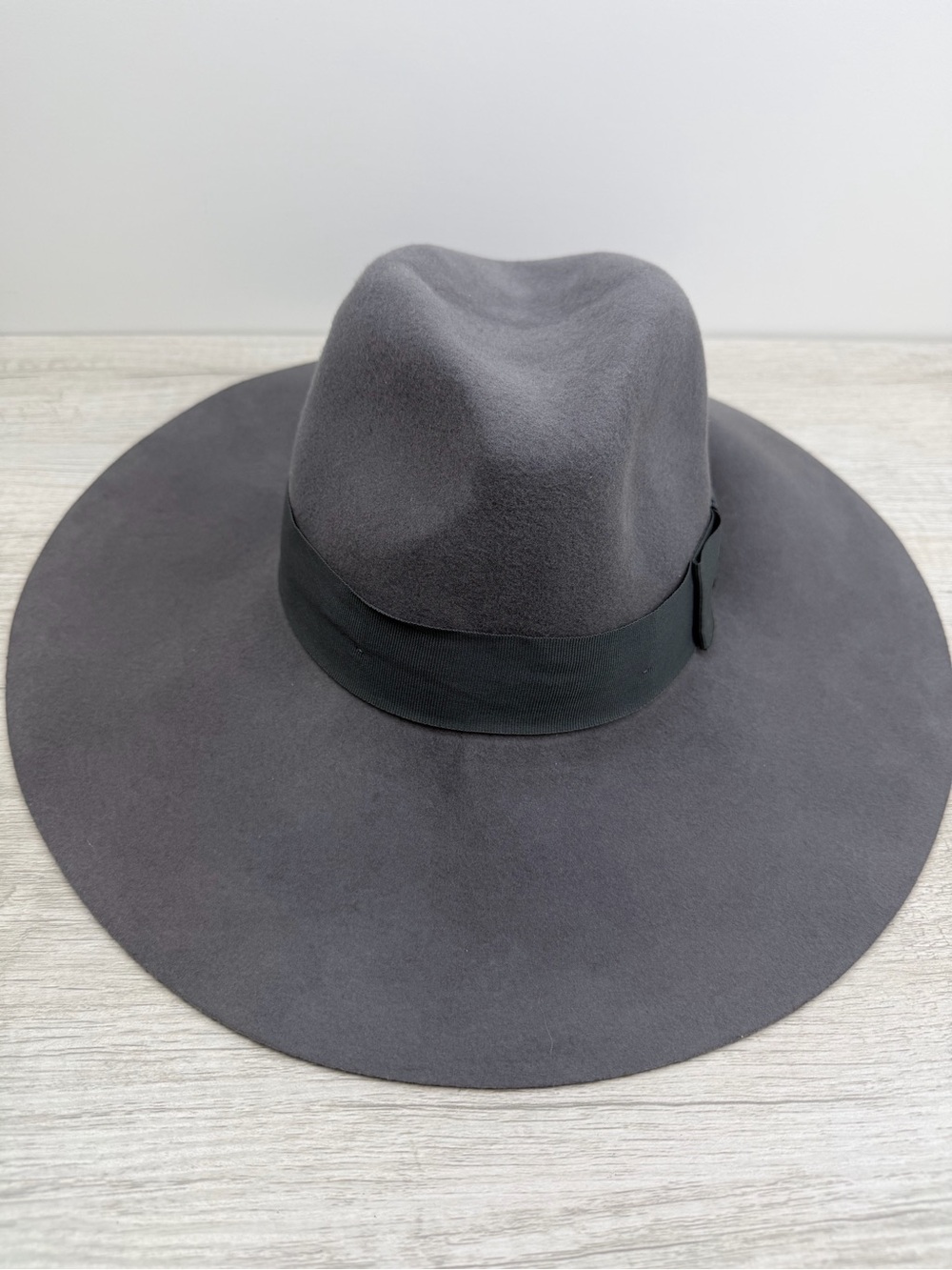 Brixton Wide Brim Felt Hat Gray Medium 58cm Rancher Fedora - Picture 2 of 7